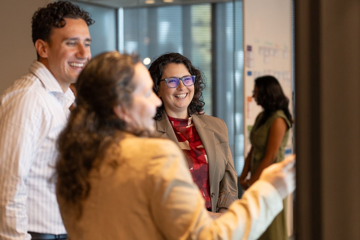 AGL team members laughing