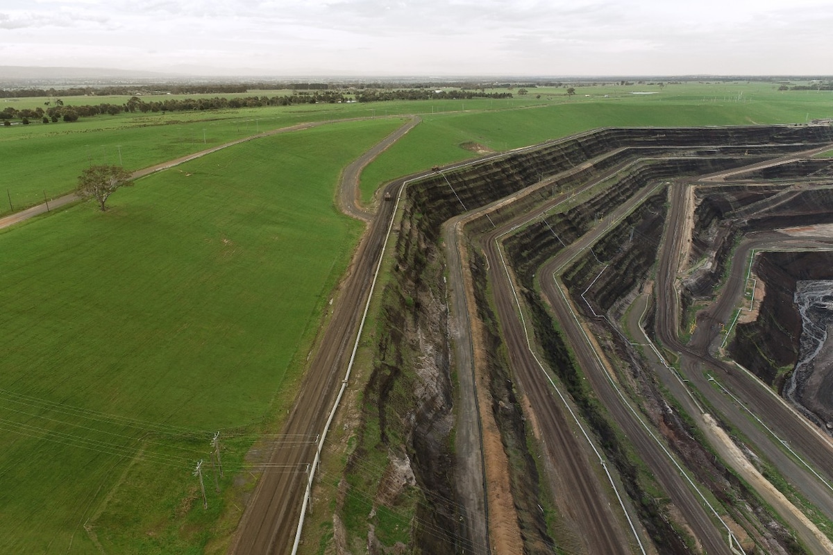 Loy Yang Mine current pit from Traralgon Creek Road