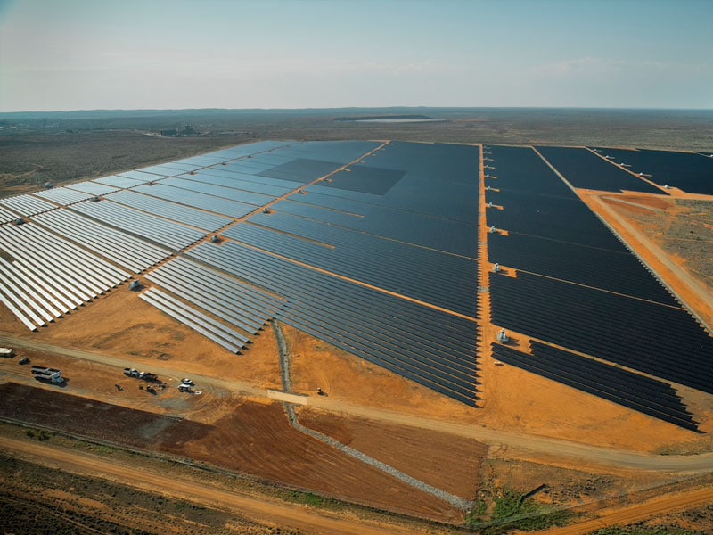 Solar panels at the Broken Hill Solar Plant