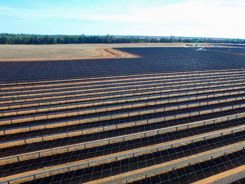 Solar panels at the Nyngan solar plant