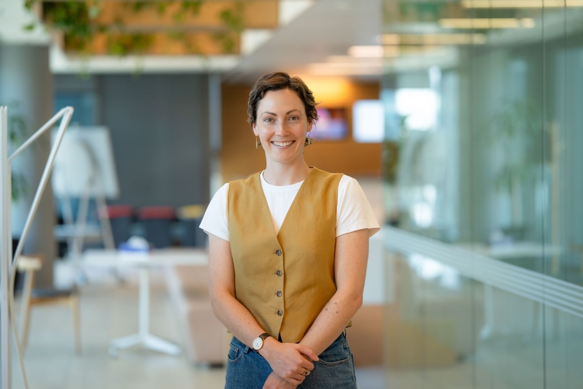 Meg pictured in AGL"s Melbourne office