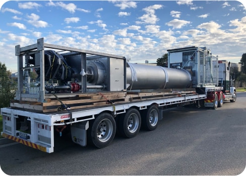 Bioenergy system loaded on truck