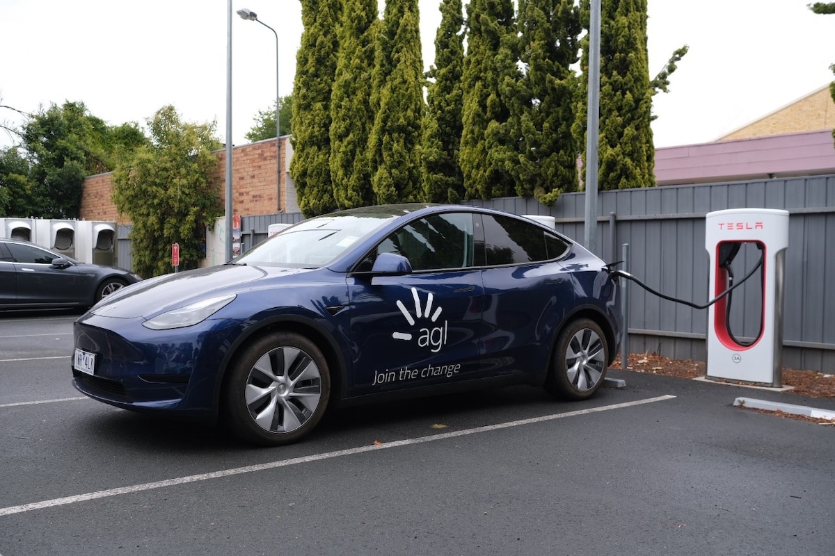 Image of tesla electric vehicle charging
