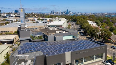 Aerial view of Alto Group solar installation