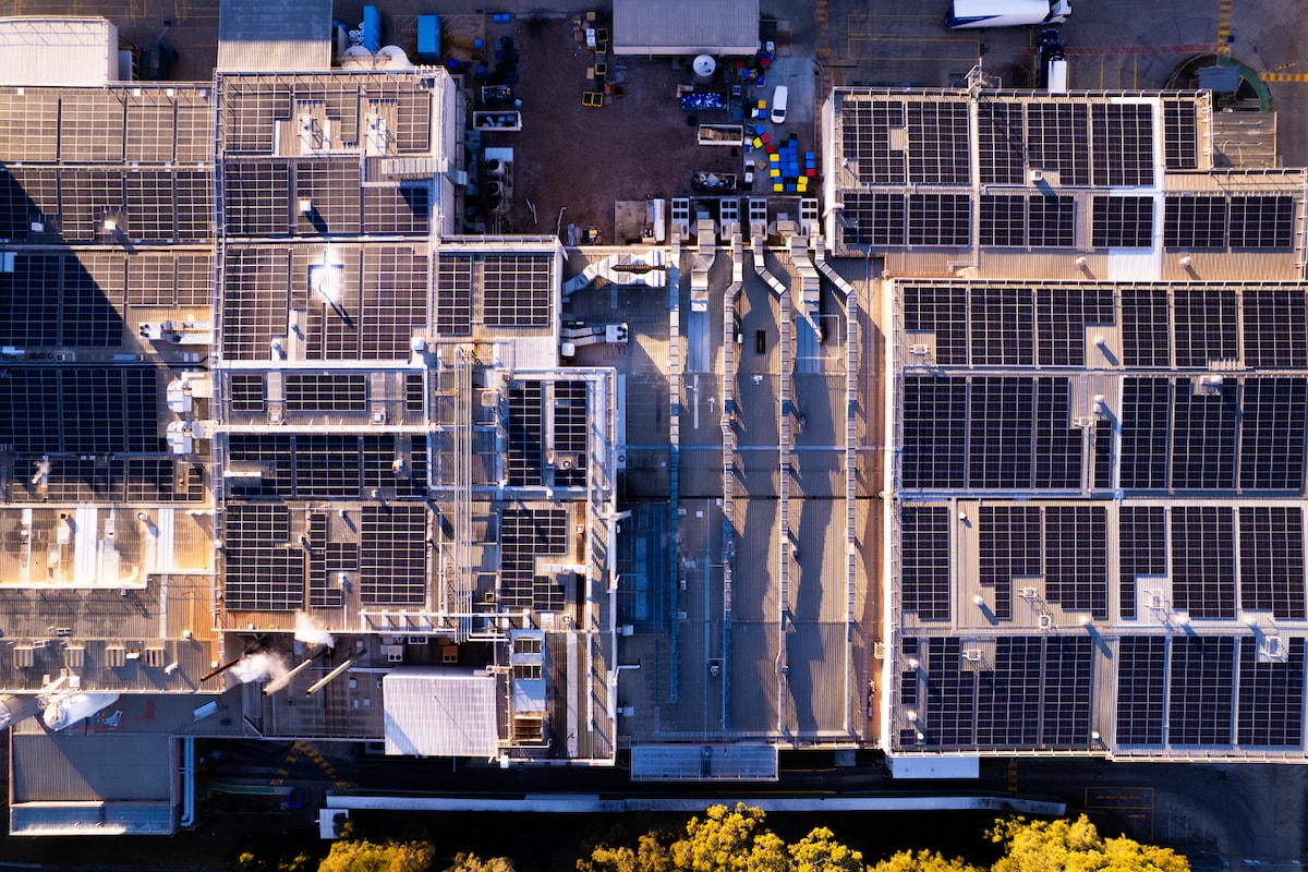 Aerial shot of Bega Group facility in Western Sydney
