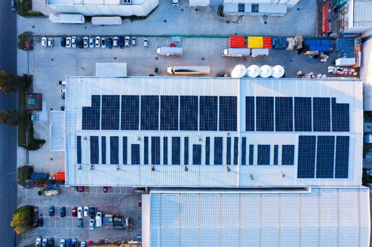 Piber Plastics solar rooftop birdseye view