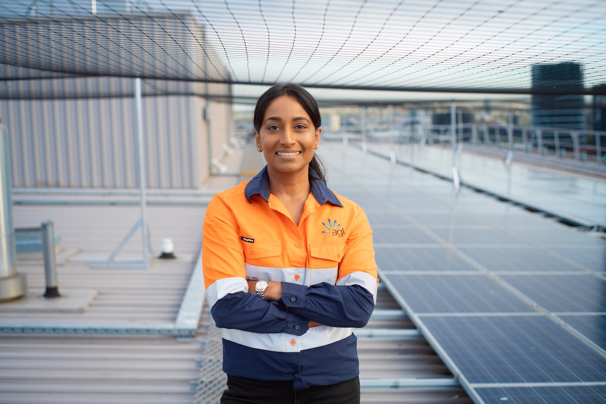 Portrait photo of Meg Downie at AGL offices