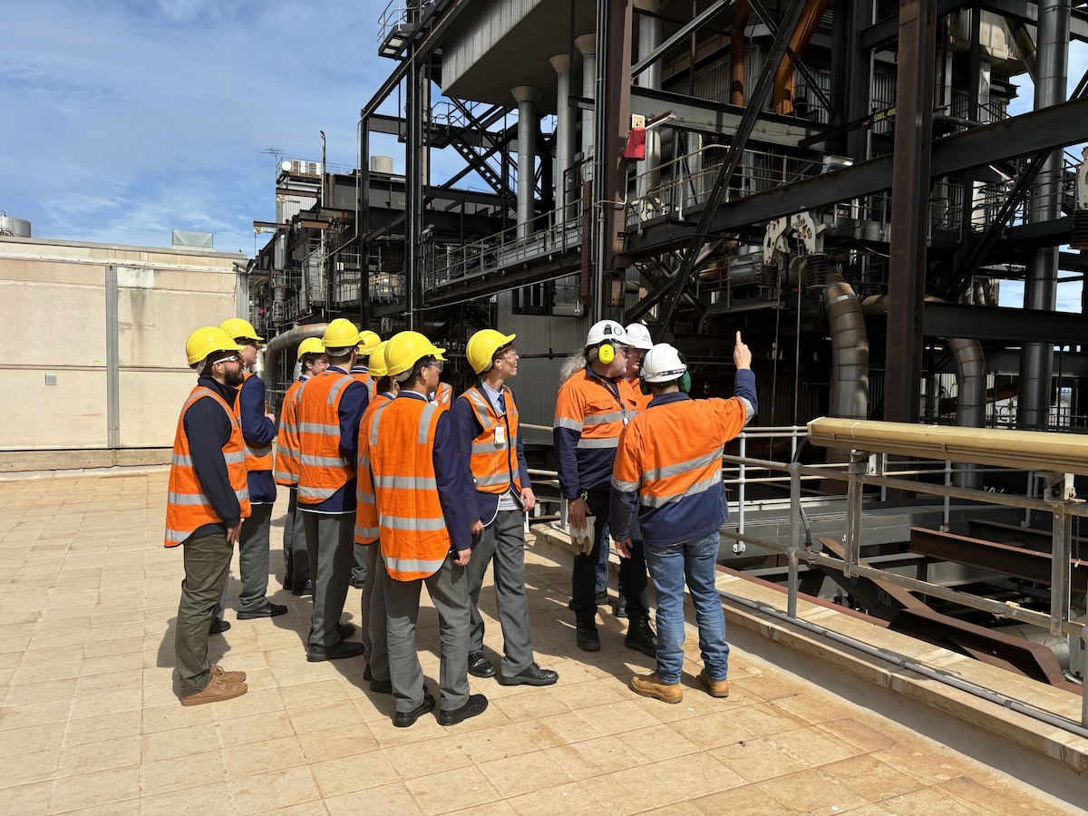 Local people going on a tour of AGL's Torrens Island Power Station A.  