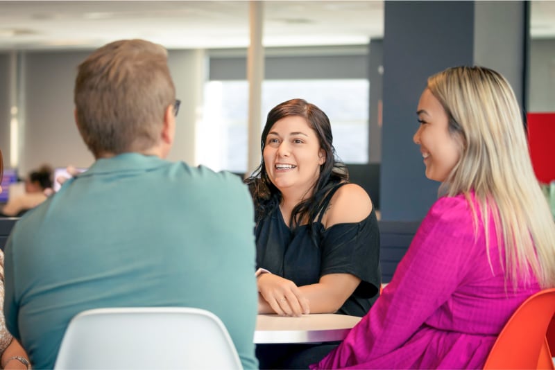 AGL Employees working together to solve a problem