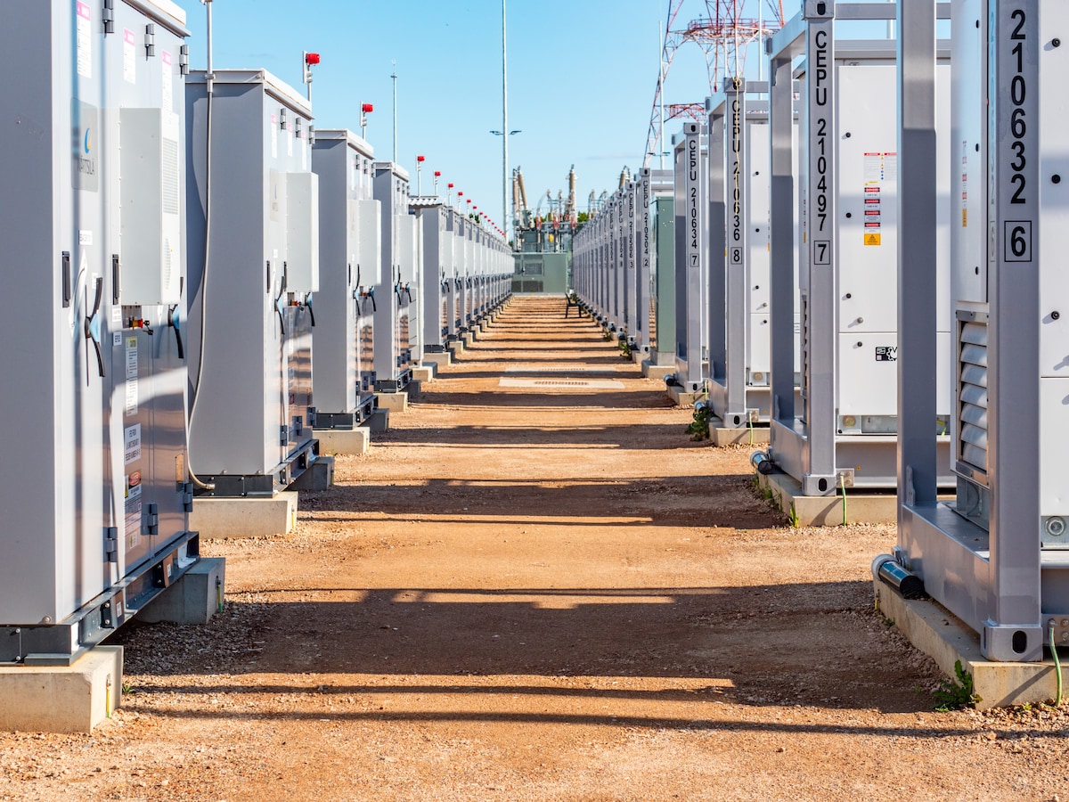 Photo from ground level of Torrens battery