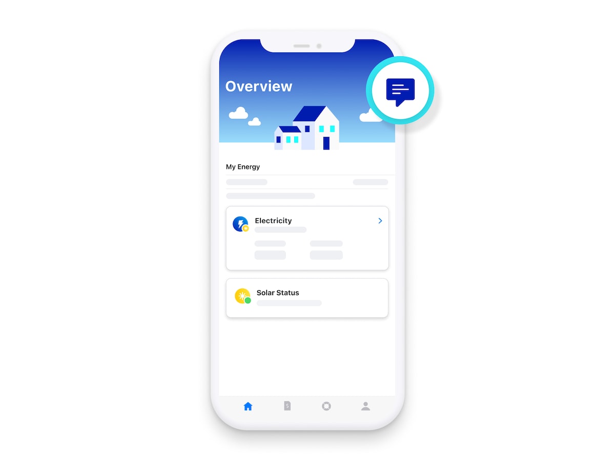 Image of the AGL App with the "Messages" button highlighted