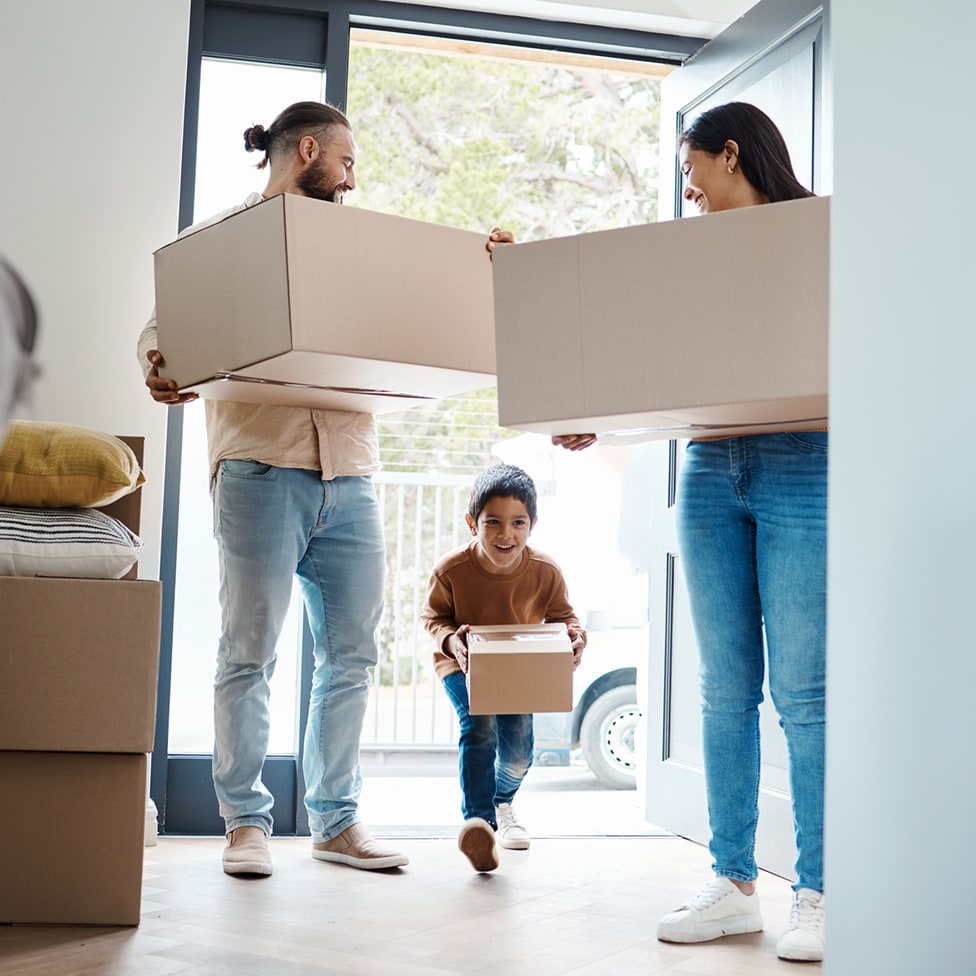 Family moving house