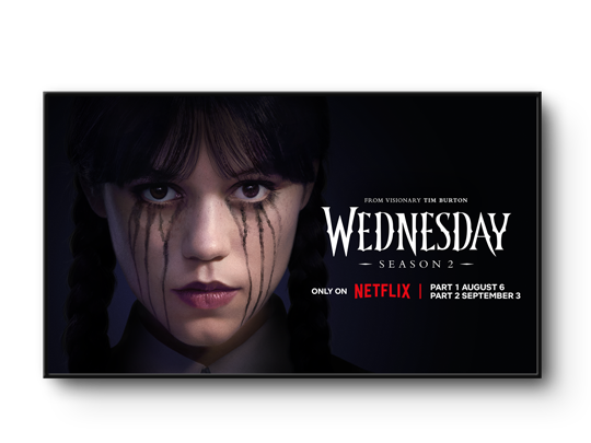 TV screen showing Netflix show 