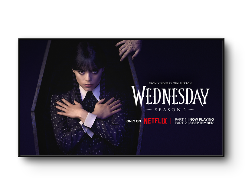 TV screen showing Netflix show 