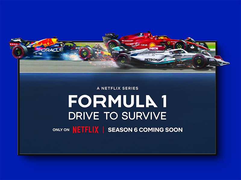 Netflix poster advertising the new Formula 1 series