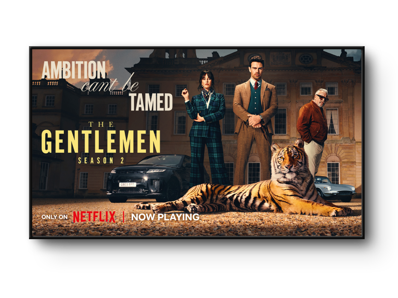 TV screen showing Netflix show 