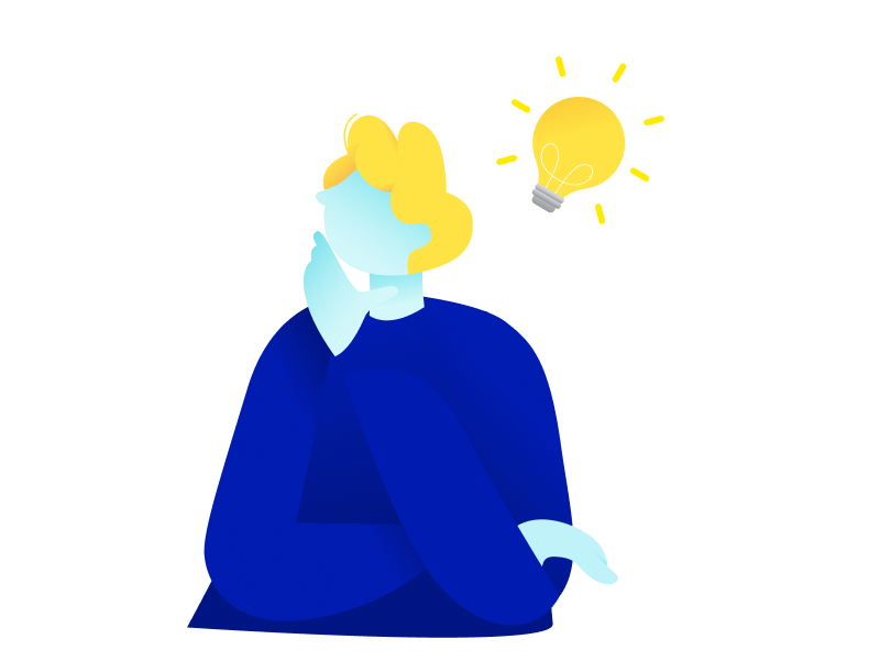 Illustration of person thinking