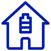 Icon of a house with solar panels