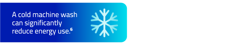 A cold machine wash can significantly reduce energy use.