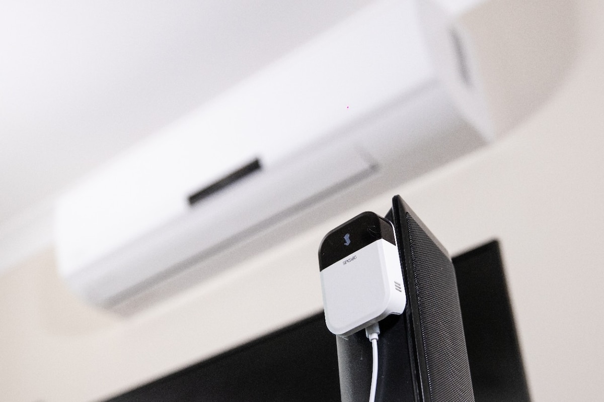 Closeup of sensibo sky aircon sensor