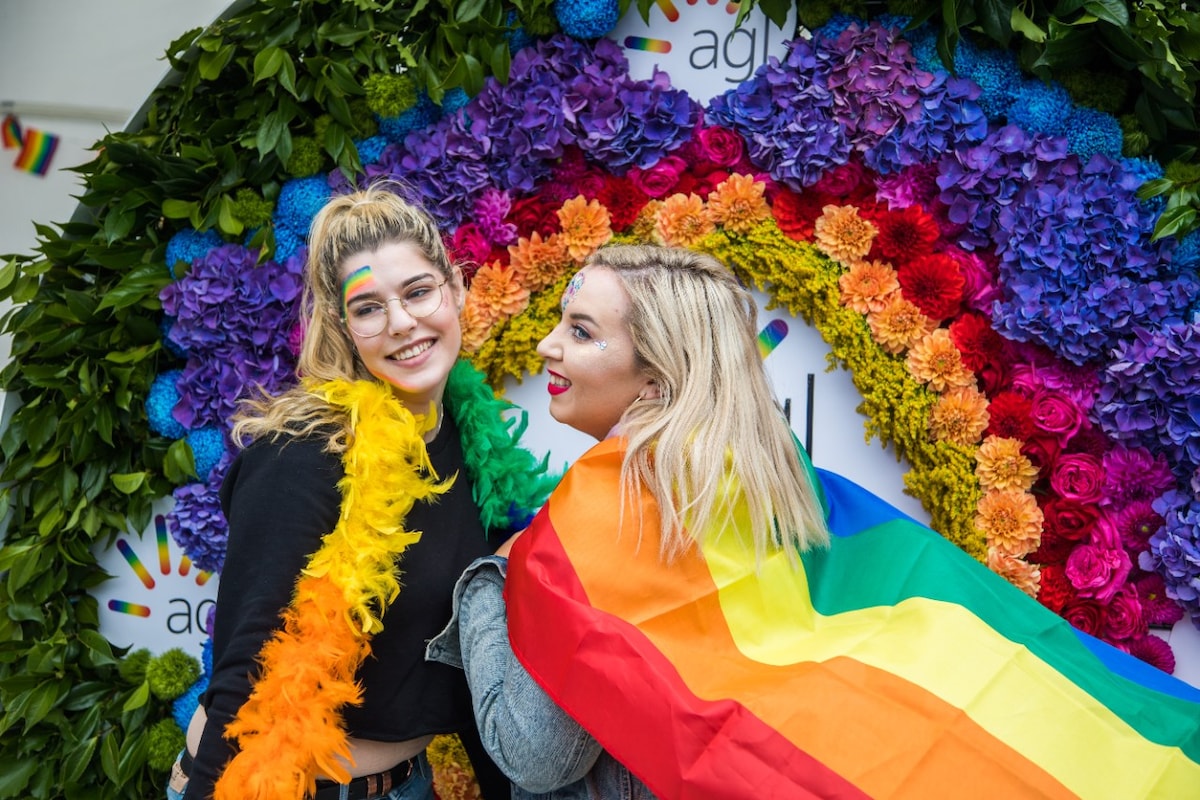 Two young women celebrating at Midsumma Festival