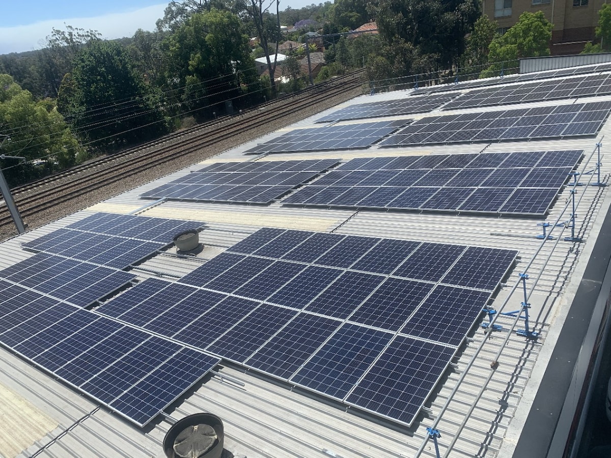 Solar panels on Alto Group rooftop