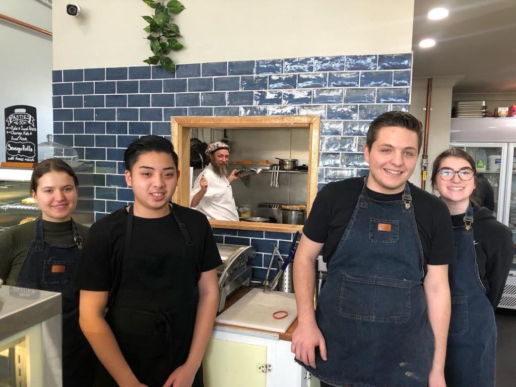 Staff members at Sadie Black Cafe - many of the cafe's staff live locally in Albion.