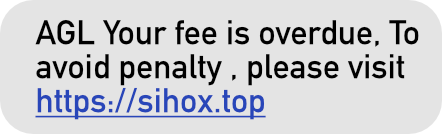 A screenshot of an SMS scam