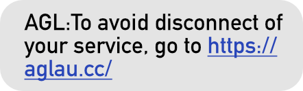 A screenshot of an SMS scam