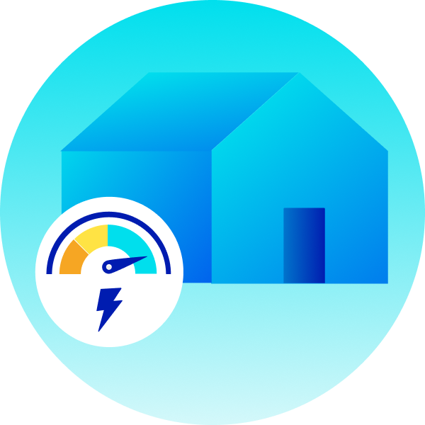 Illustration of a meter read on a house