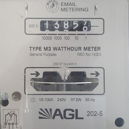 Electricity meter with a cyclonic display