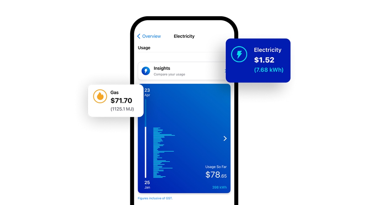 AGL app screen showing energy usage