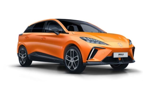 Photo of a Volcano Orange MG4 electric vehicle