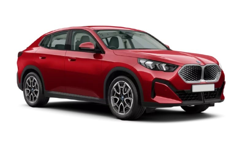 Photo of a Fire Red Metallic BMW iX2 electric vehicle